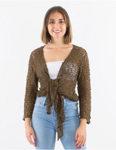 Veste maille polyester filet