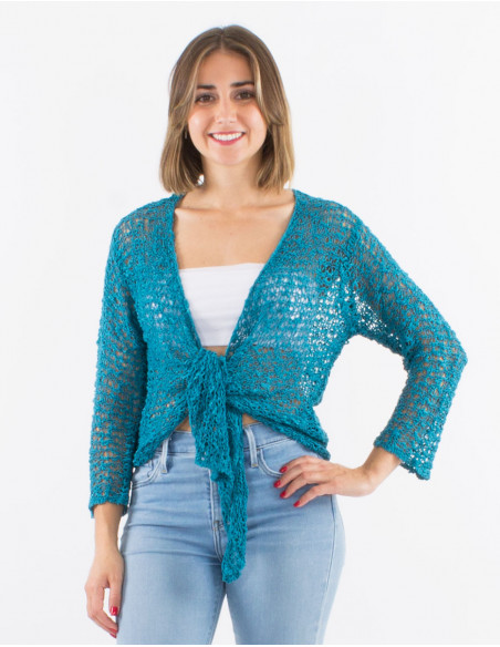 Veste maille polyester filet