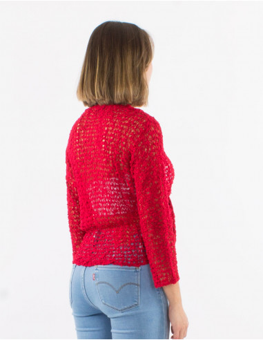 Veste maille polyester filet