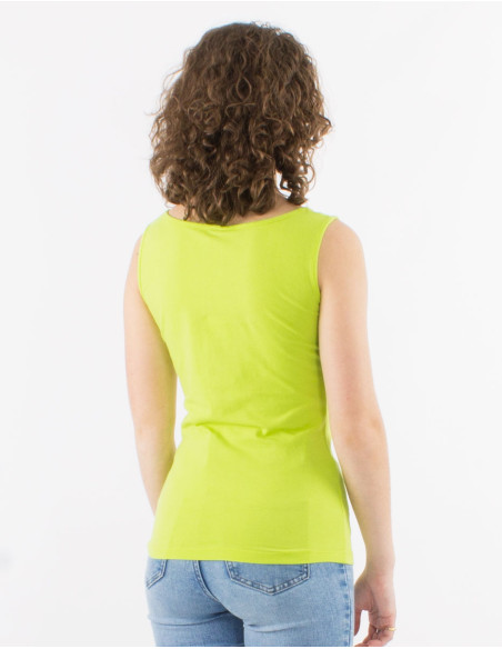 Tee shirt sans manches uni