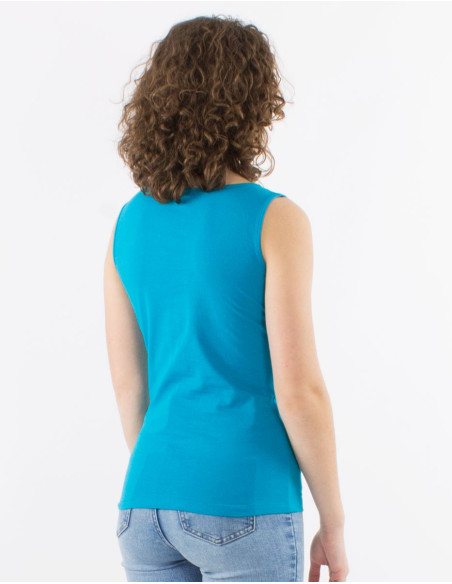 Tee shirt sans manches uni