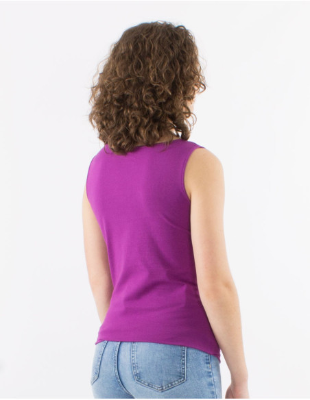 Tee shirt sans manches uni