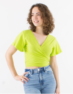 Tee shirt 95% coton 5% élasthanne uni manches courtes 2