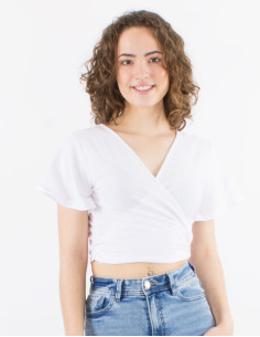 Tee shirt 95% coton 5% élasthanne uni manches courtes 2