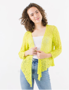 Popcorn polyester knitted jacket 2