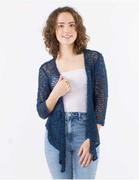 Veste maille polyester filet