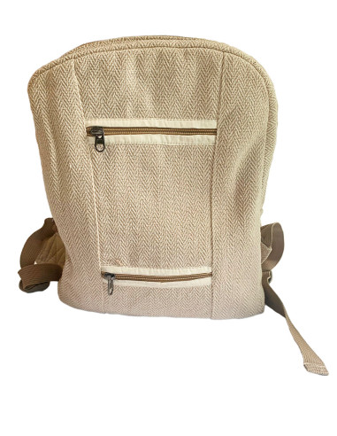 Cotton 3 zips backpack with lining