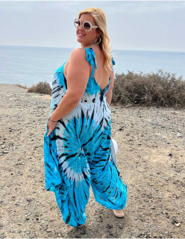 Long viscose tie and dye combo