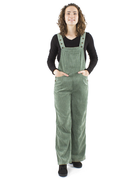 Salopette large velours cotelé