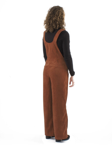 Salopette large velours cotelé