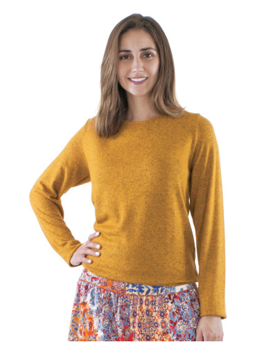 Knitted Sweater 74% Viscose 21% Polyester 5% Elasthanne