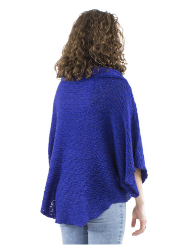 Pull maille col 4 boutons bois