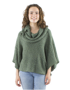 Pull maille col 4 boutons bois 2