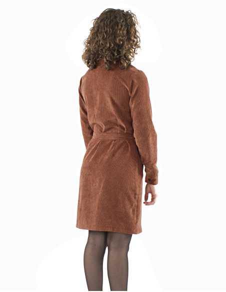 Corduroy 88% polyester 12% polyamide buttoned dress
