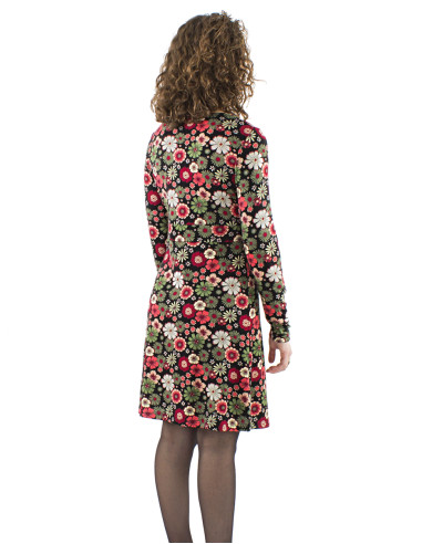 Robe maille imprimé Flower Power