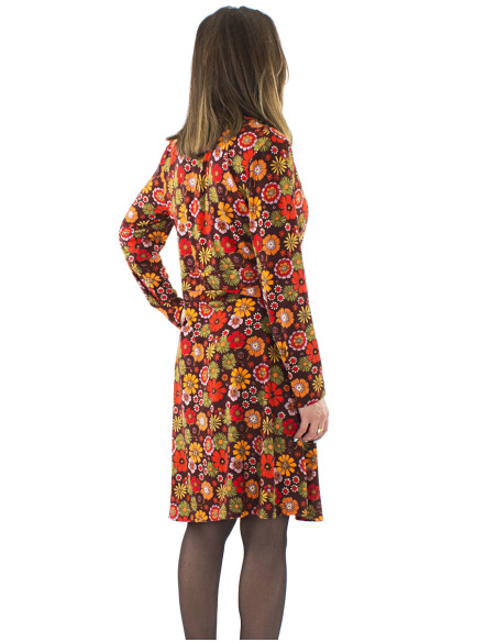 Robe maille imprimé Flower Power