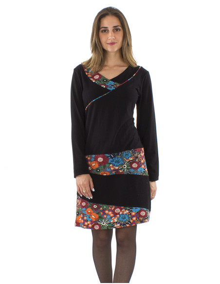 Robe manches longues imprimé Pop