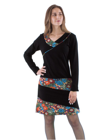 Robe manches longues imprimé Pop