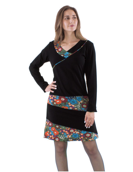 Robe manches longues imprimé Pop