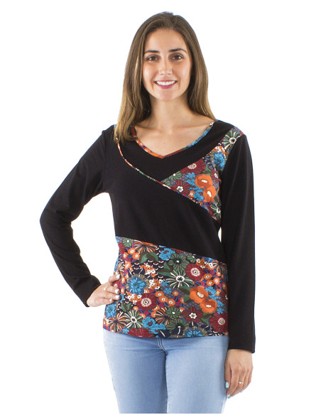 Tee shirt manches longues imprimé Pop