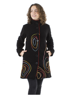 Manteau Maille Polyester Polaire Doublee