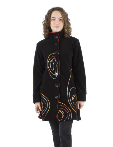 Polyester fleece lined coat