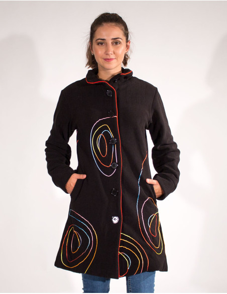 Manteau Maille Polyester Polaire Doublee