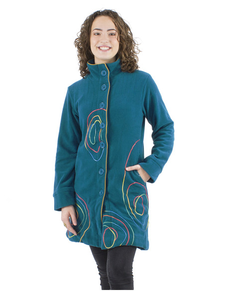 Manteau Maille Polyester Polaire Doublee