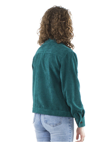Corduroy 88% polyester 12% polyamide buttoned jacket