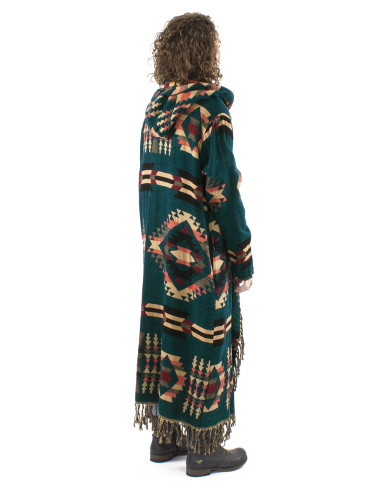 Acrylic geometric and Jacquart coat