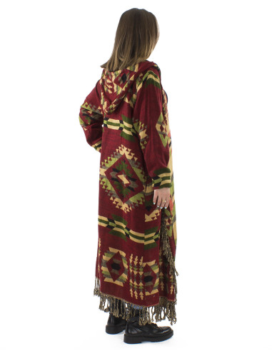 Acrylic geometric and Jacquart coat