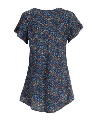 Chemisier Polyester Manches Courtes Sari