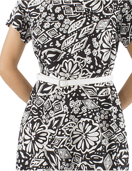 Ceinture polyuréthane unie boucle métal