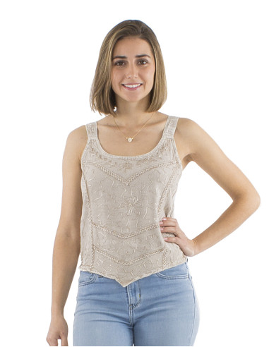 Top court viscose sw dos élastique