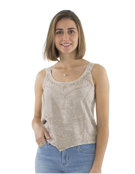 Top court viscose sw dos élastique