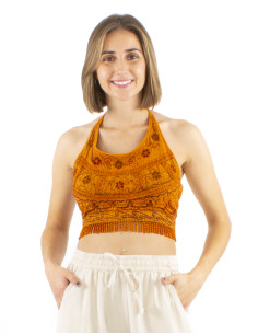 Top court viscose sw franges