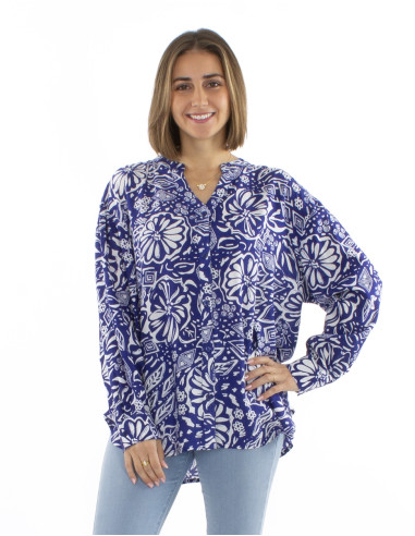 Chemisier viscose boutonné manches longues Magnolia