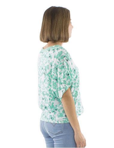 Chemisier viscose col V galon imprimé Bali24