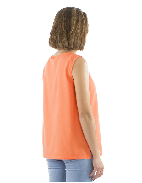 54% linen 46% viscose top 1 pocket