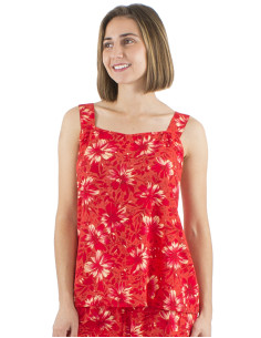 Top viscose bretelles larges imprimé Cassandra 2