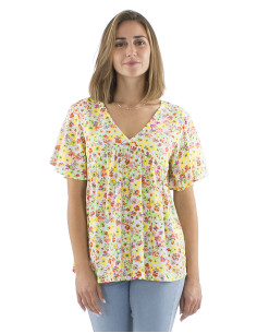 Chemisier viscose manches courtes imprimé Pretty 2