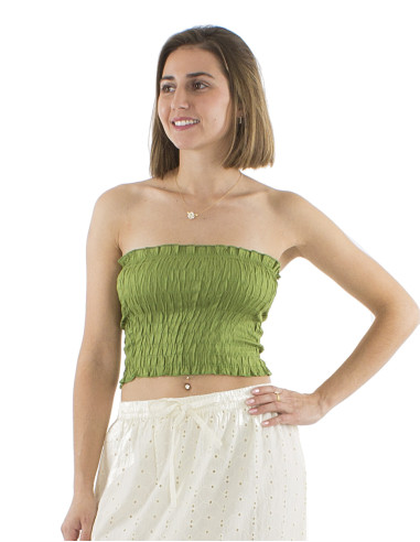 Viscose top with plain elastic band