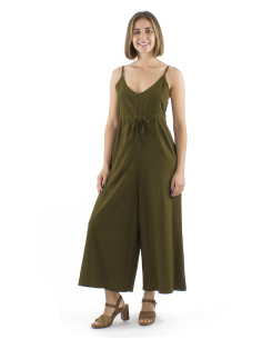 Cotton plain sw 3/4 overall with stripes 2