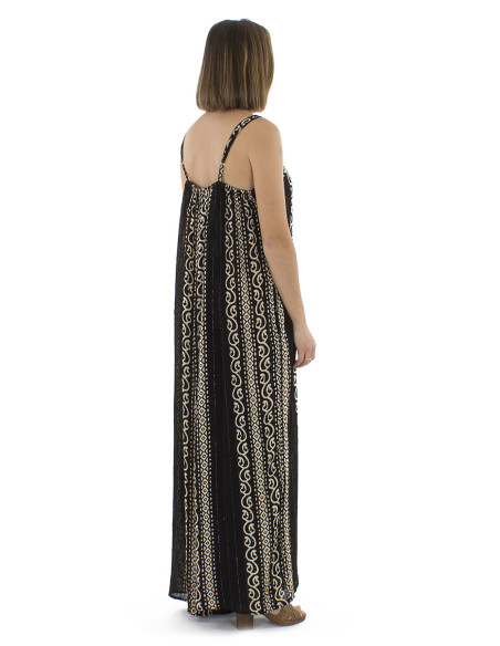 Combinaison viscose crêpe blanc/noir