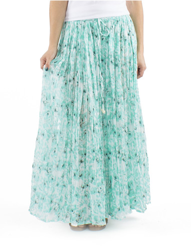 Jupe voile coton froissée imprimé Bali24