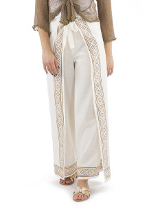 Pantalon paréo coton rustique tampons 2