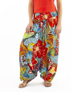 Viscose 3 in 1 sarouel with Butterfly print