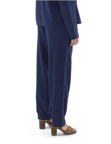 Pantalon 70% viscose 30% linen pants with 1/2 elastic belt