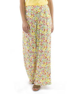 Pantalon viscose large ceinture élastiquée imprimé Pretty 2