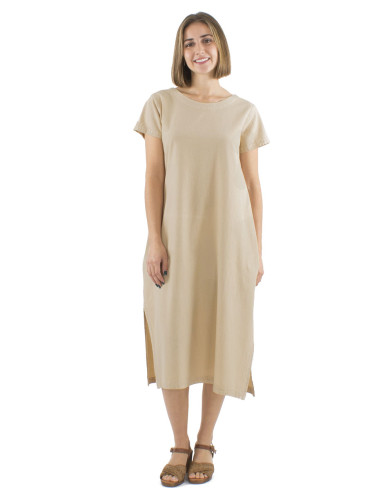 Robe longue coton sw manches courtes